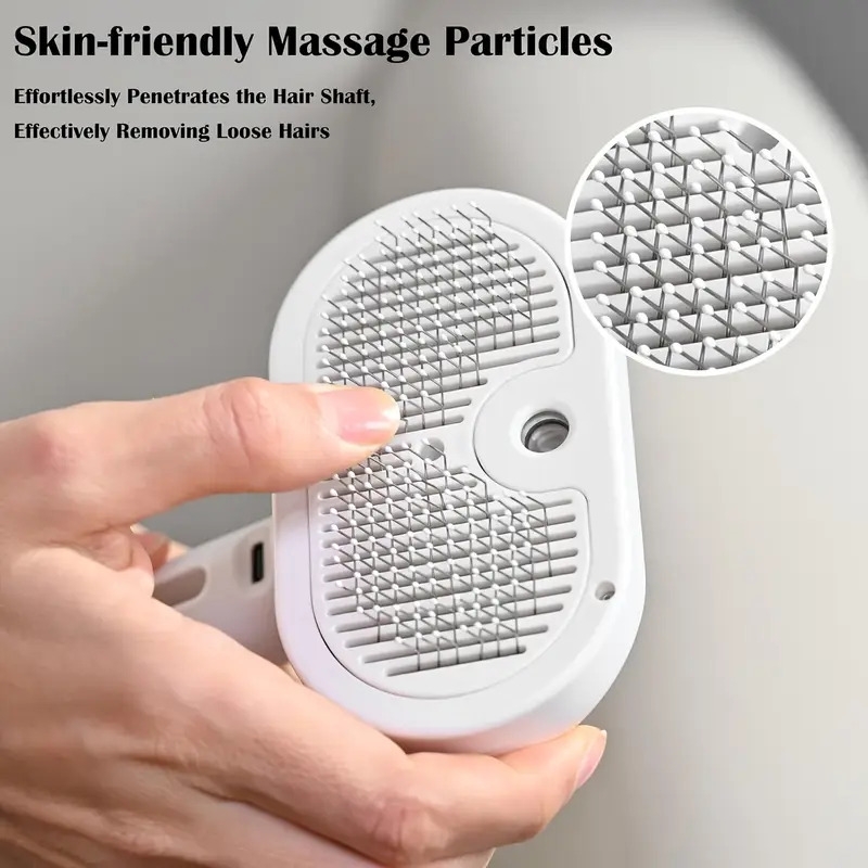 1件猫蒸汽刷3合1猫刷，带有蒸汽和释放按钮，适用于大中小型猫狗室内用，宠物狗毛发去除和脱落 商品详情 5