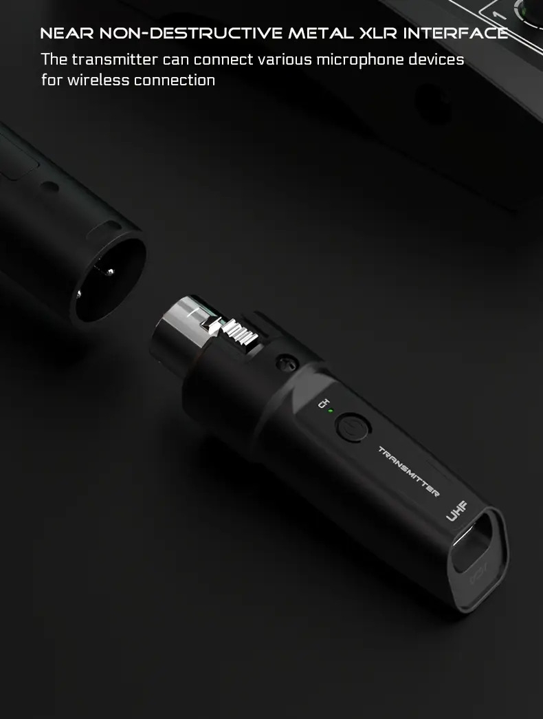 xlr adapter system wireless microphone transmitter receiver system for dynamic microphone guitar audio mixer pa system wireless function of transmitter Product details 10