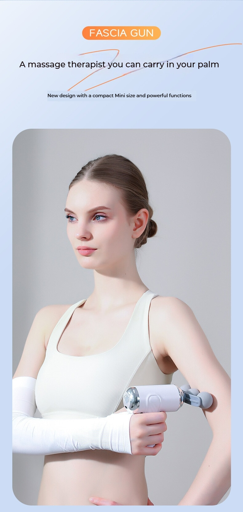 Mini Percussion Massage Gun Heated/Cold Therapy 9 Heads Body Use Brushless Motor-Portable Professional Model 6-Speed 4-6H