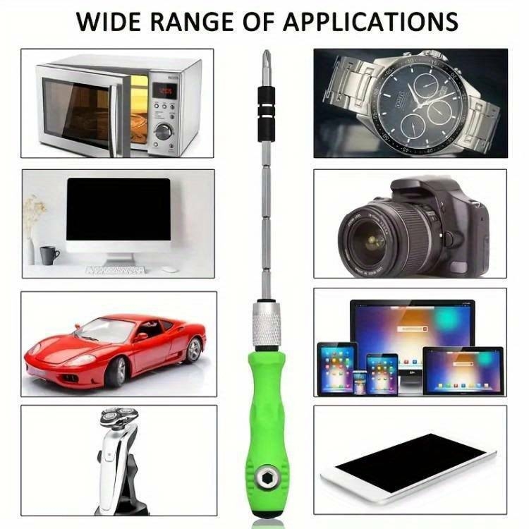Ensemble Doutils De Tournevis De Précision 32 En 1, Mini Kit Doutils De Réparation Avec Étui En Plastique, Accessoire De Tournevis Avec Poignée Antidérapante, Poteau Réglable, Outils De Réparation De Travail Magnétiques Pour Lélectronique, Ordinateur Portable, PC, Téléphone Portable détails 5