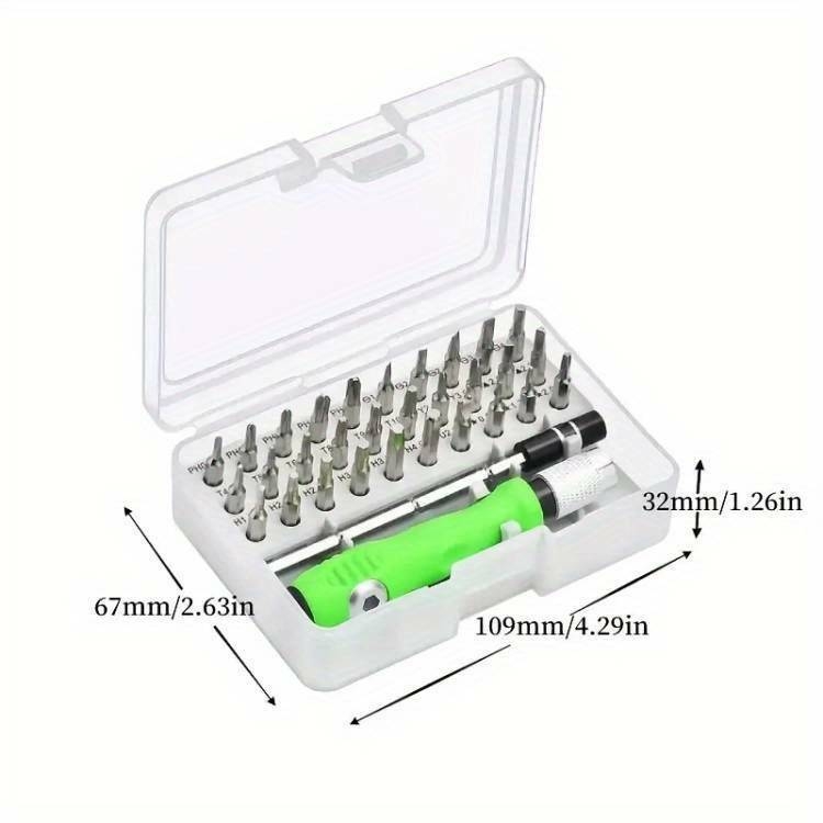 Ensemble Doutils De Tournevis De Précision 32 En 1, Mini Kit Doutils De Réparation Avec Étui En Plastique, Accessoire De Tournevis Avec Poignée Antidérapante, Poteau Réglable, Outils De Réparation De Travail Magnétiques Pour Lélectronique, Ordinateur Portable, PC, Téléphone Portable détails 8