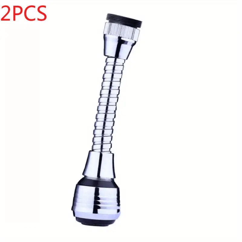 2 件 360° 可旋转水龙头起泡器，双模式高压节水水龙头延长器，塑胶防溅水龙头喷雾器附件，无需电力，浴室配件 8