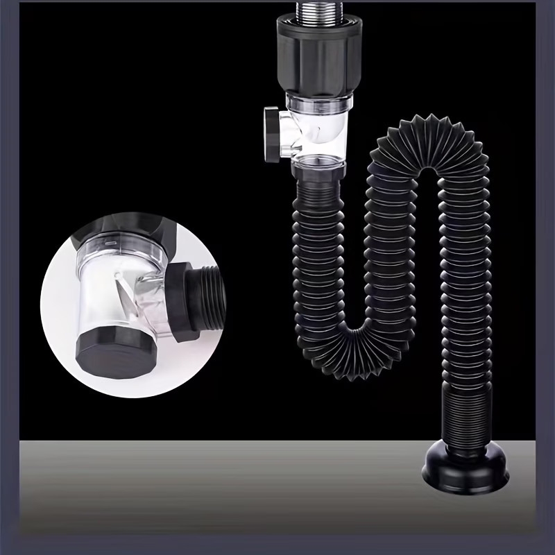 ensemble de pièces de drain - drain rétractable anti-odeur, taille réglable, en plastique, fonctionne électricité - facile à installer, de place, désodorisant, pour et de bain Détails du produit 5
