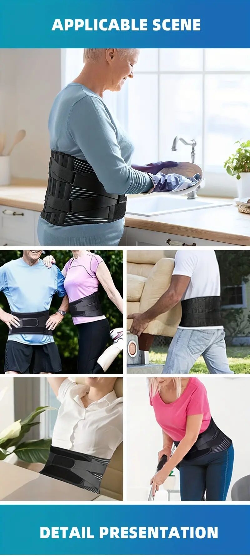 osk back brace support belt for men women with lumbar pad anti skid technology details 4