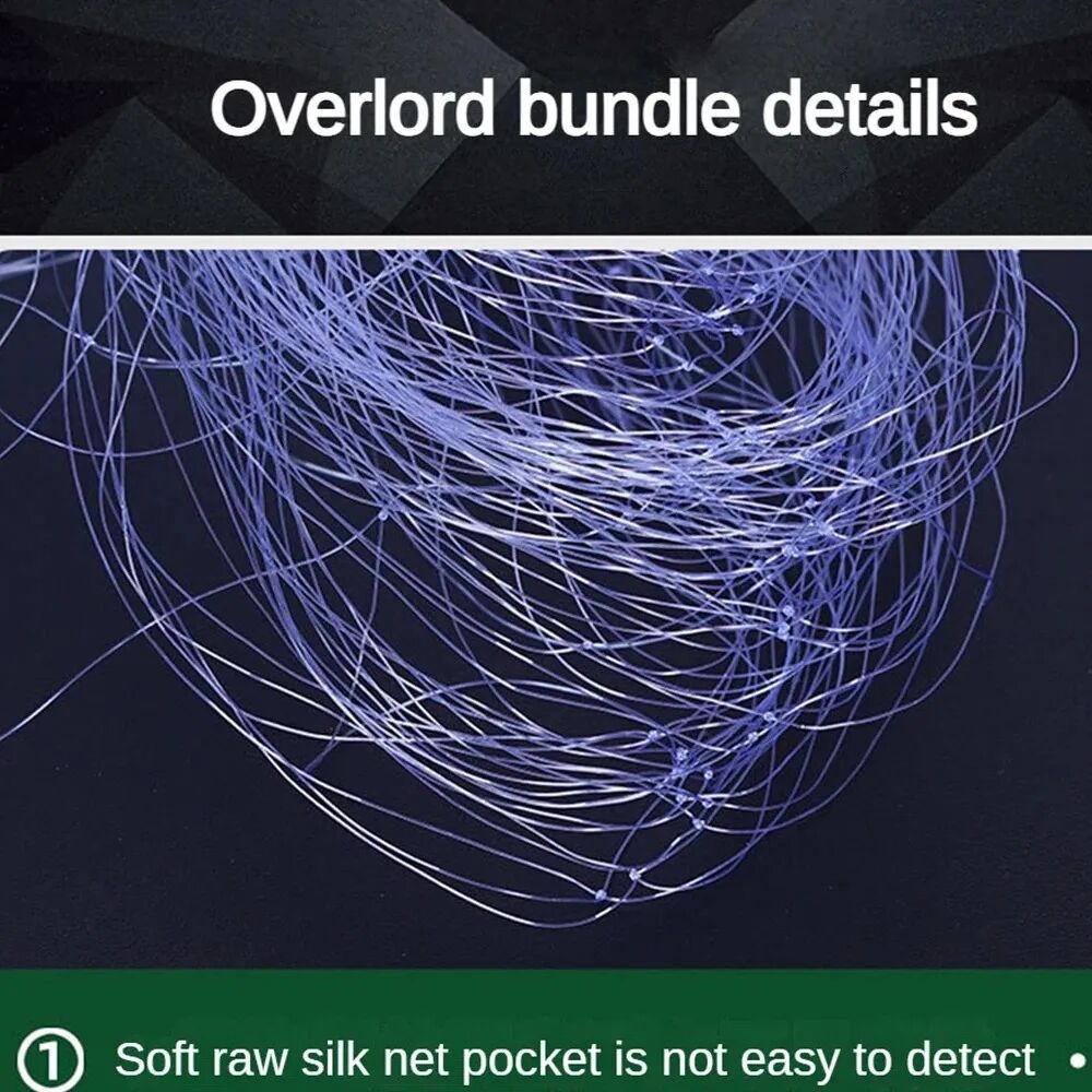 minnow catching net - 13 Piece Multi-Size Fishing Net Trap with Luminous Beads - Copper Shoal Cast Gill Feeder- Picture 6 Of 6