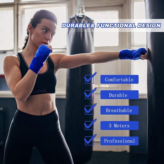 product_image_name-Generic-2pcs 3M Boxing Elastic Handwraps Sports Hands Protective-4