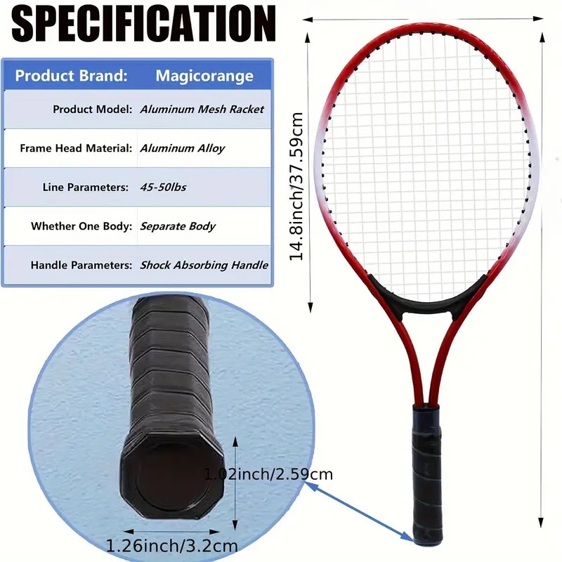 tennis rackets for youth 2 players recreational tennis racquet set for beginners and professional with 4 tennis balls 3 overgrips 1 tennis bag 5