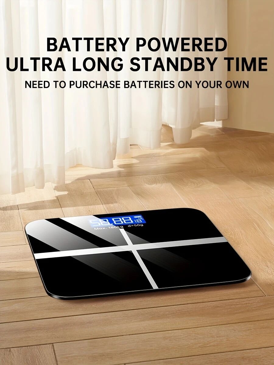 体重秤电子秤，396磅数位浴室秤，高精度体重秤，带液晶高清显示屏和温度显示（可切换kg和磅），超宽平台，高精度电子称重 详情 8