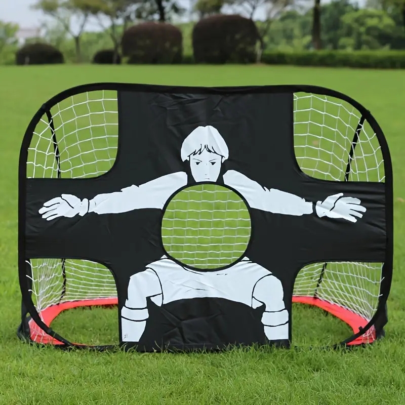 1pc dual use folding portable soccer goal football training target for entertainment details 7