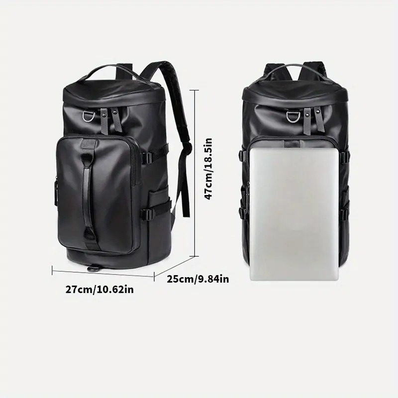 stylish mens large capacity backpack waterproof lightweight with adjustable straps for travel everyday use details 2