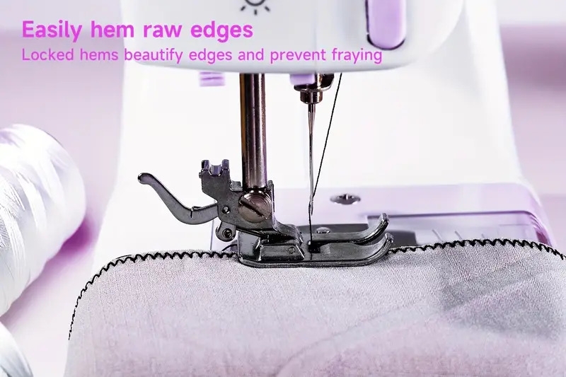 portable electric sewing   with 12 stitches patterns adjustable speed overlock multifunctional home sewing machine parents beginners hobbyists lightweight     repair diy crafting details 1