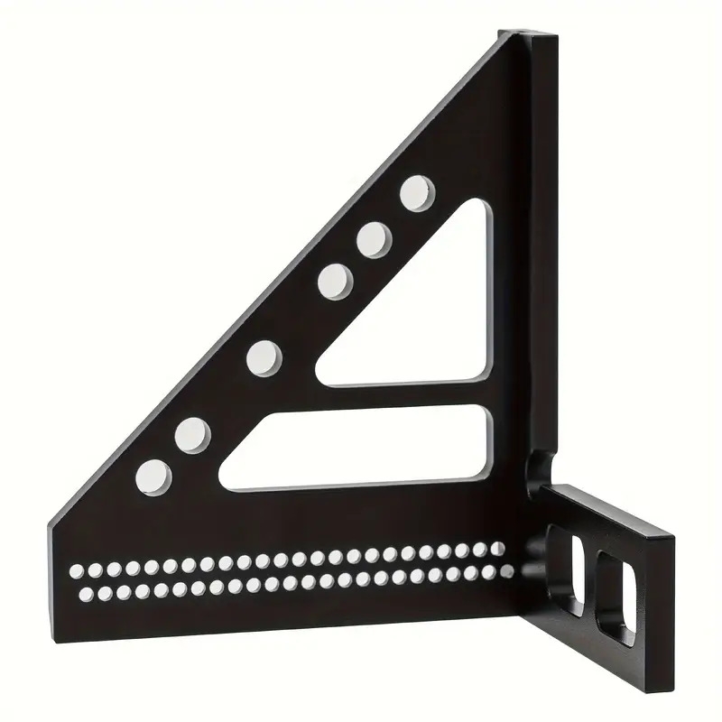 精密 45/90 度铝合金多角度测量尺 - 高准确性木工方弯度仪，带有清晰的刻度标记，耐用的金属结构，适用于工程师和木匠 3