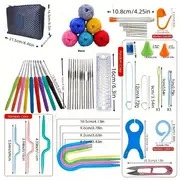 95pcs set yarn crochet kits crochet hooks ergonomic   for beginners and experienced crochet hook lovers details 2