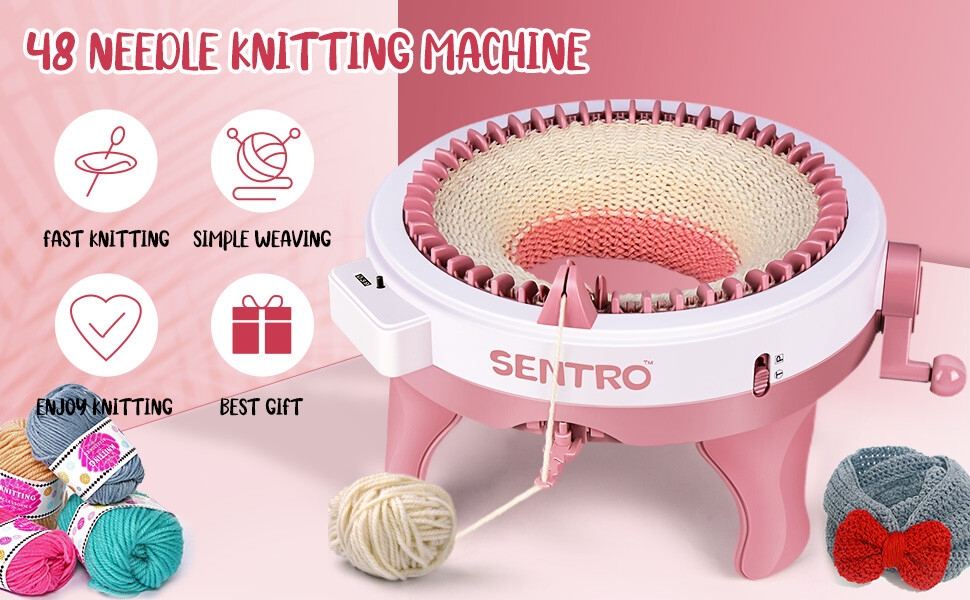 Knitting Machines, 48 Needles Knitting Loom Machine with Row Counter