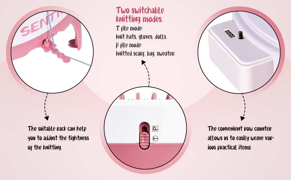 Knitting Machine, 48 Needles Knitting Loom Machine with Row Counter