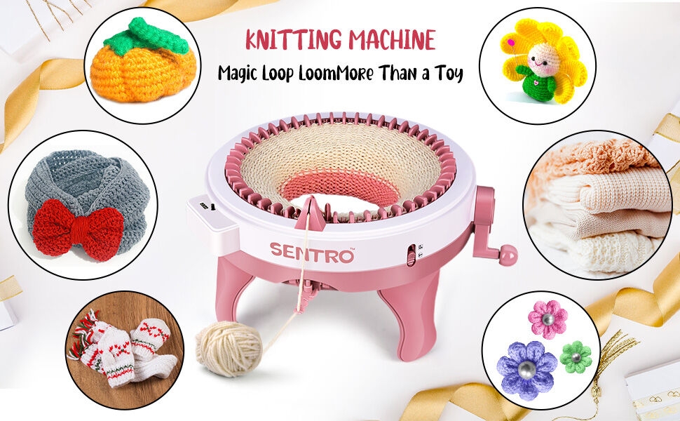 Knitting Machine , 48 Needles Smart Weaving Loom Round Spinning Knitting Machines with Row Counter