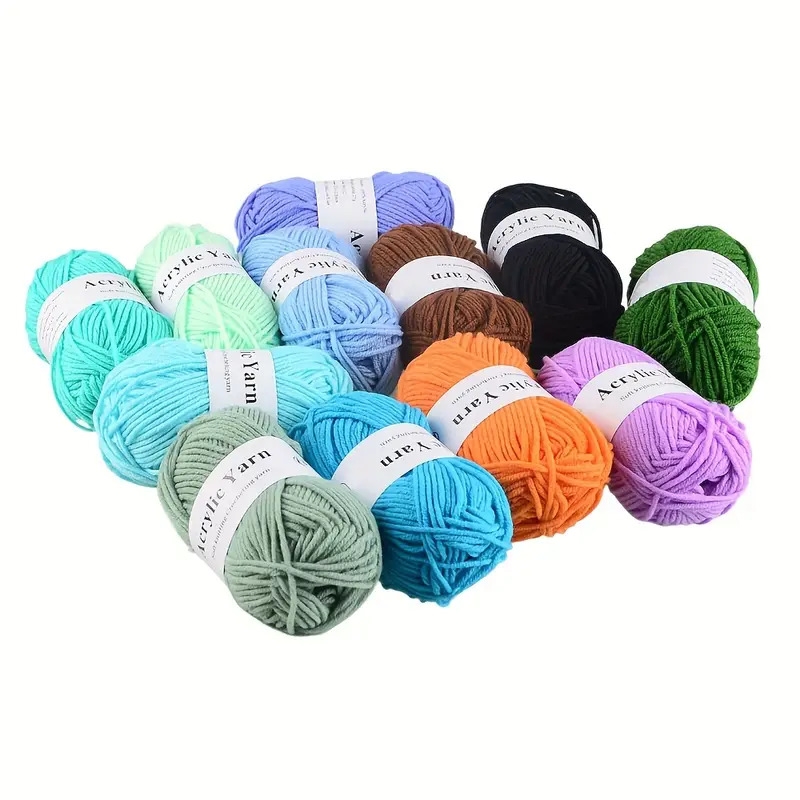 12 24 53pcs hand knitting acrylic yarn crocheting line for sweater scarf hat diy handmade amugrumi thread details 8