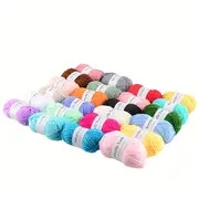 12 24 53pcs hand knitting acrylic yarn crocheting line for sweater scarf hat diy handmade amugrumi thread details 2