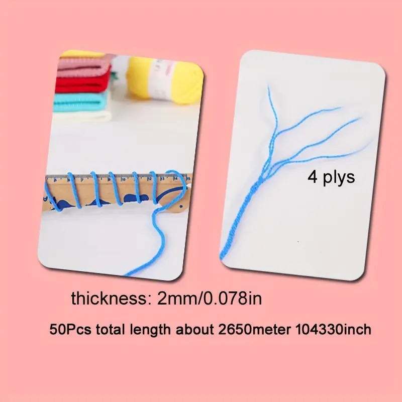 12 24 53pcs hand knitting acrylic yarn crocheting line for sweater scarf hat diy handmade amugrumi thread details 1