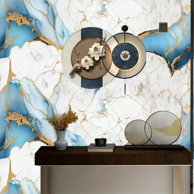 marble pattern kitchen oil proof sticker self waterproof stain resistant 0 12mm thickness easy to clean install ideal for old furniture renovation suitable for kitchen bedroom living room decoration Product details 1