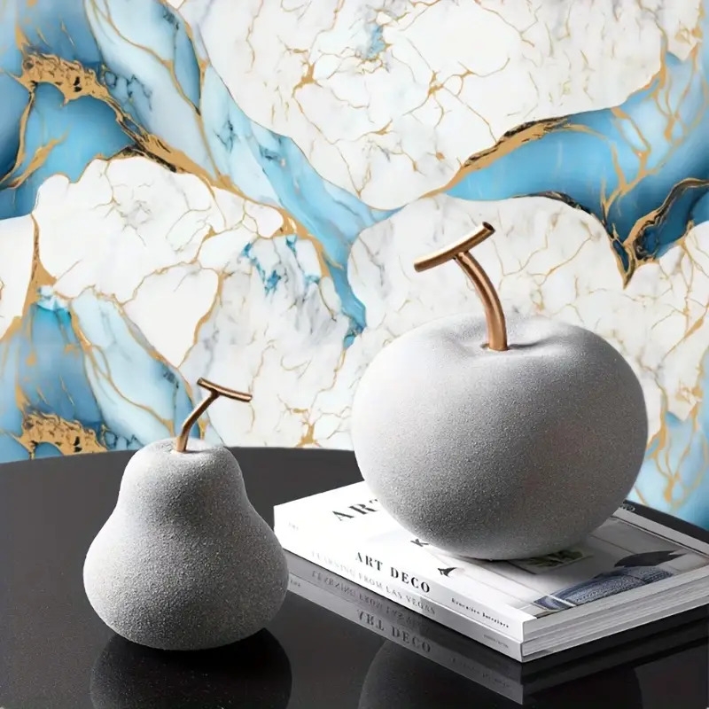 marble pattern kitchen oil proof sticker self waterproof stain resistant 0 12mm thickness easy to clean install ideal for old furniture renovation suitable for kitchen bedroom living room decoration Product details 4