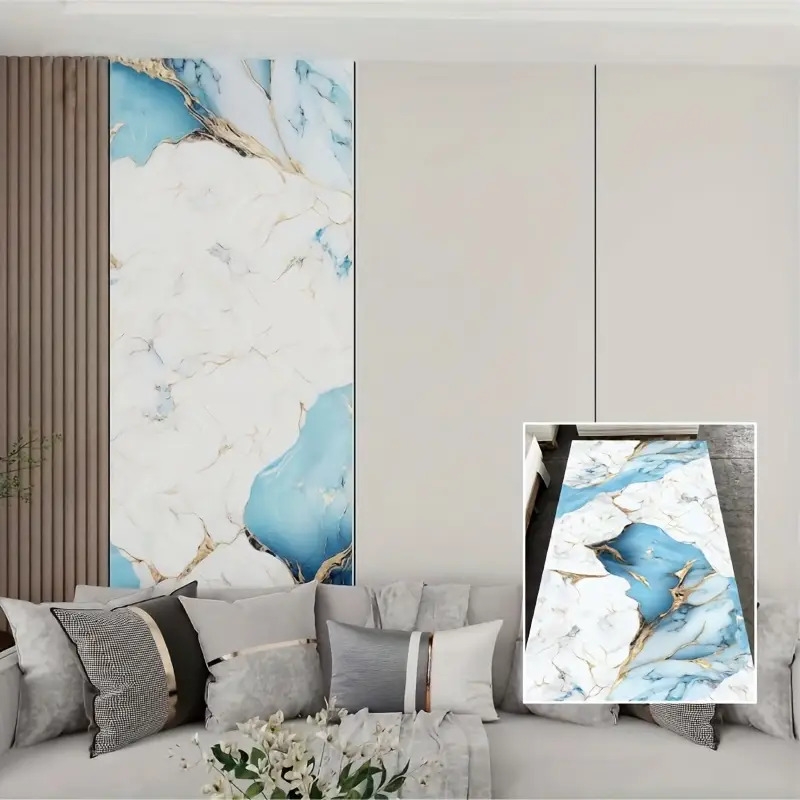 marble pattern kitchen oil proof sticker self waterproof stain resistant 0 12mm thickness easy to clean install ideal for old furniture renovation suitable for kitchen bedroom living room decoration Product details 3