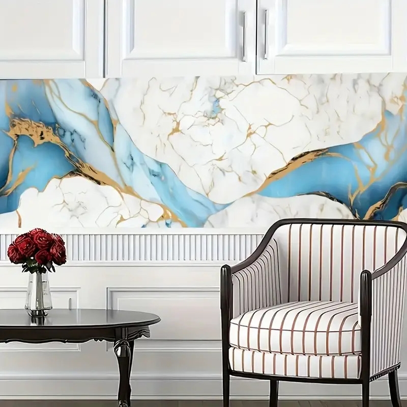 marble pattern kitchen oil proof sticker self waterproof stain resistant 0 12mm thickness easy to clean install ideal for old furniture renovation suitable for kitchen bedroom living room decoration Product details 2