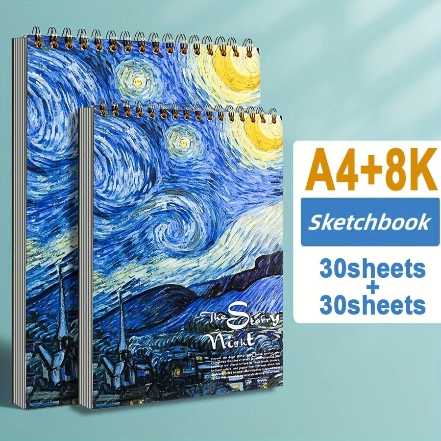1pc star 4 sketchbook for art students special use students spiral bound 60 pages 8k starry sky 12