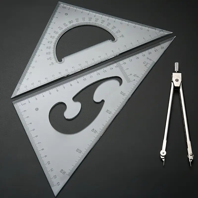 1 套专业绘图制图工具套装 - 适合学生和工程师使用的精密几何和 cad 工具 - 用于教育和建筑制图的多功能测量仪套装 详情 5