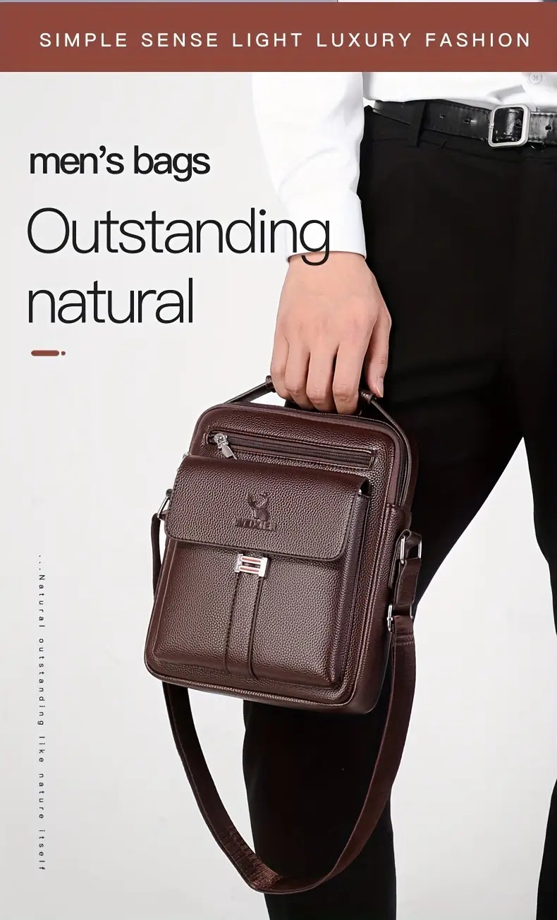 vintage inspired black pu crossbody bag for women durable adjustable strap zipper closure   business casual use ideal gift for birthdays holidays everyday crossbody bag vintageinspired design zippered closure crossbody bag Product details 1