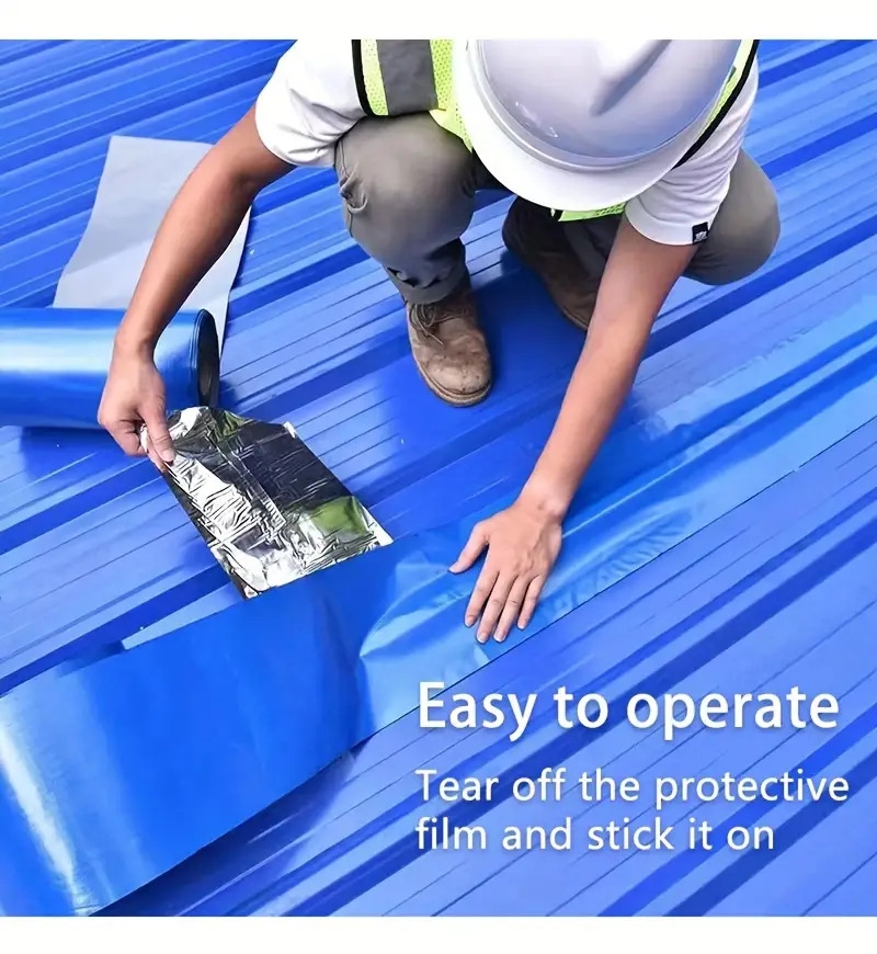 industrial grade waterproof tape for metal roofs pe material ideal for iron sheets surfaces prevents leakage tarps heavy duty waterproof rv roof sealant waterproof membrane details 2