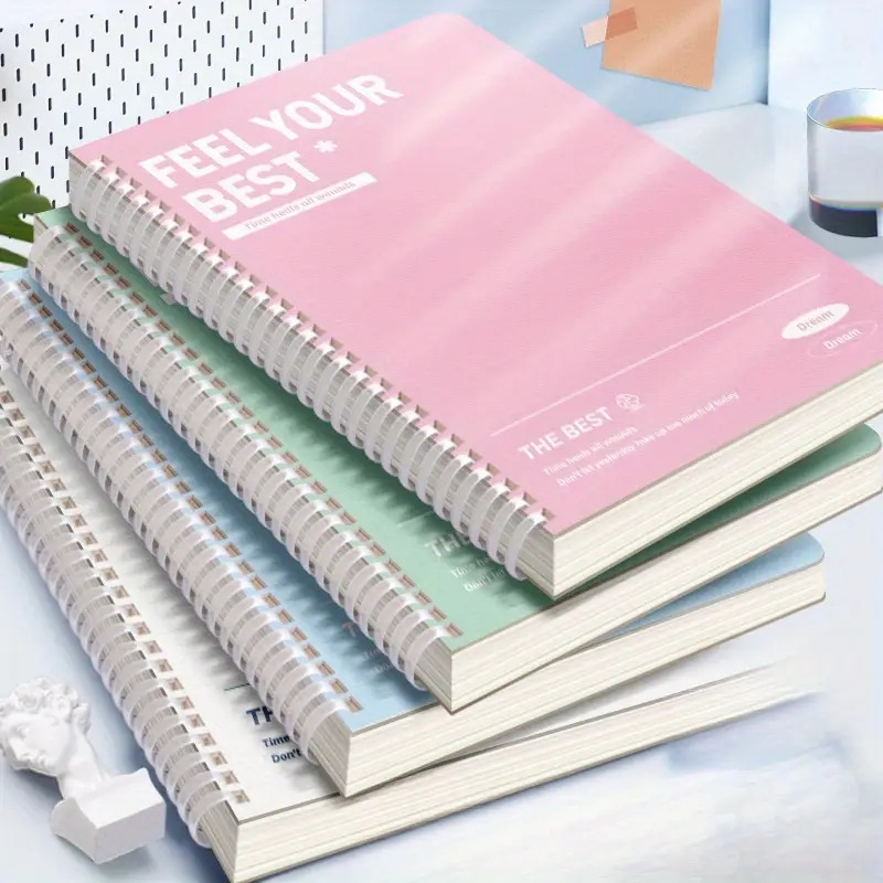 6 pack a5 spiral notebooks with hard cover 60 pages each steno pads for office and school multi color simple lined journals great for study notes and christmas gifts 3
