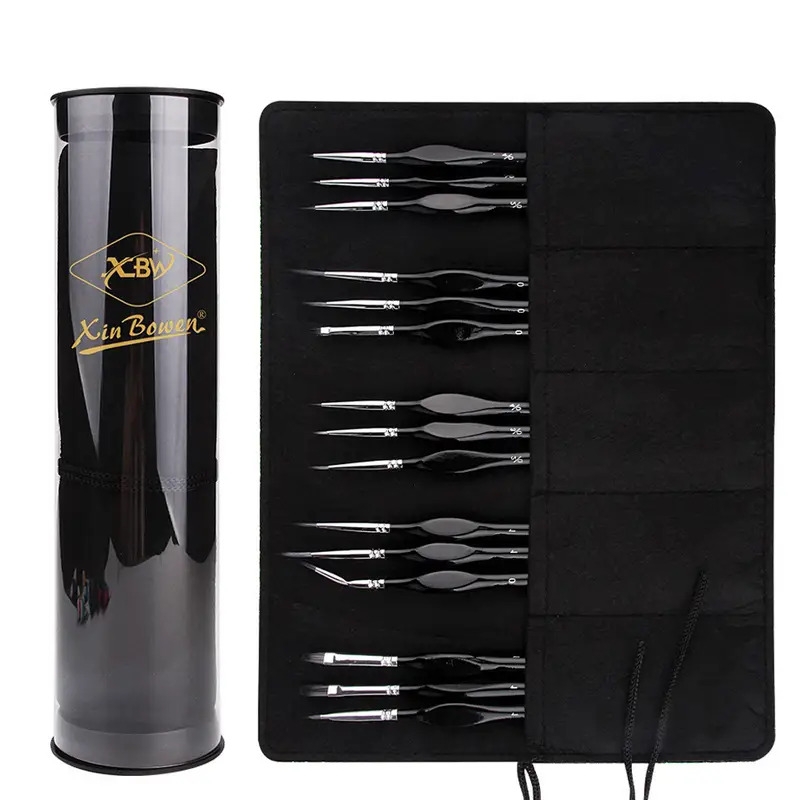 micro detail paint brush set 15pcs miniature painting brushes for fine detailing art painting watercolor oil acrylic face   models rock painting details 0