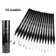 micro detail paint brush set 15pcs miniature painting brushes for fine detailing art painting watercolor oil acrylic face   models rock painting details 6