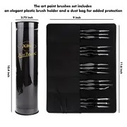 micro detail paint brush set 15pcs miniature painting brushes for fine detailing art painting watercolor oil acrylic face   models rock painting details 1