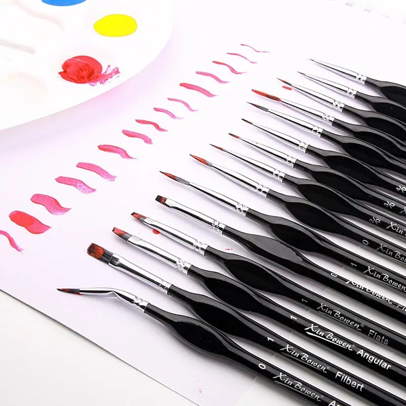 micro detail paint brush set 15pcs miniature painting brushes for fine detailing art painting watercolor oil acrylic face   models rock painting details 4