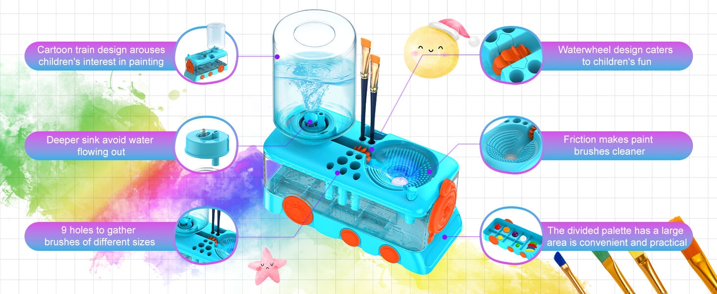 Paint Brush Cleaner with Paint Tray