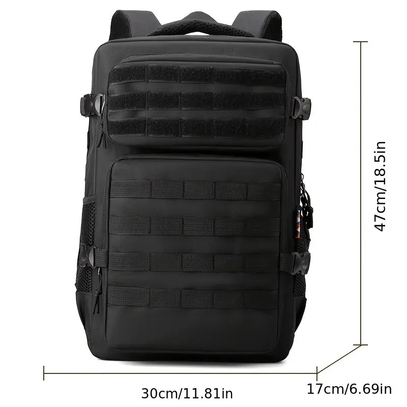 durable   backpack for outdoor sports hiking travel large capacity adjustable straps multiple compartments padded shoulder straps zip closure embossed colorblock design contrast stitching bag secure zipper closure backpack for travel Product details 0