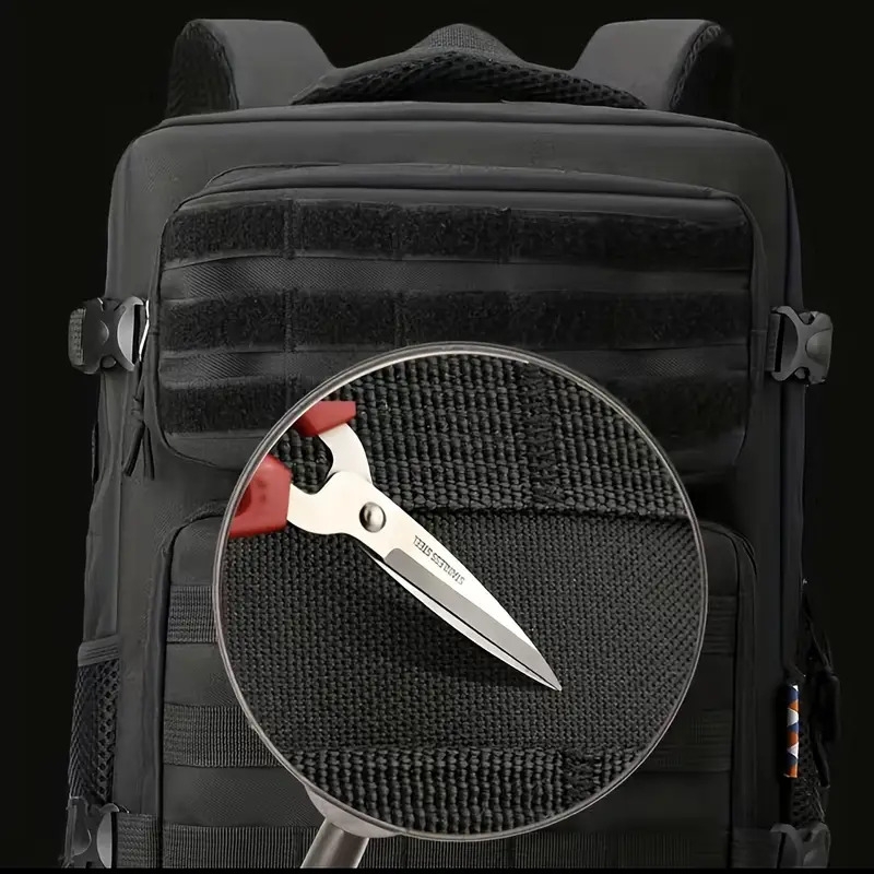 durable   backpack for outdoor sports hiking travel large capacity adjustable straps multiple compartments padded shoulder straps zip closure embossed colorblock design contrast stitching bag secure zipper closure backpack for travel Product details 7