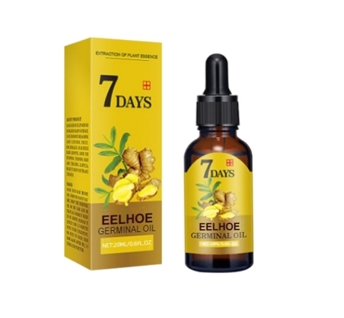 Huile Accélératrice de Croissance Capillaire en 7 Jours au Gingembre, Traitement Anti-Chute de Cheveux pour Hommes et Femmes, Sérum Traitant le Cuir Chevelu, Produits de Beauté