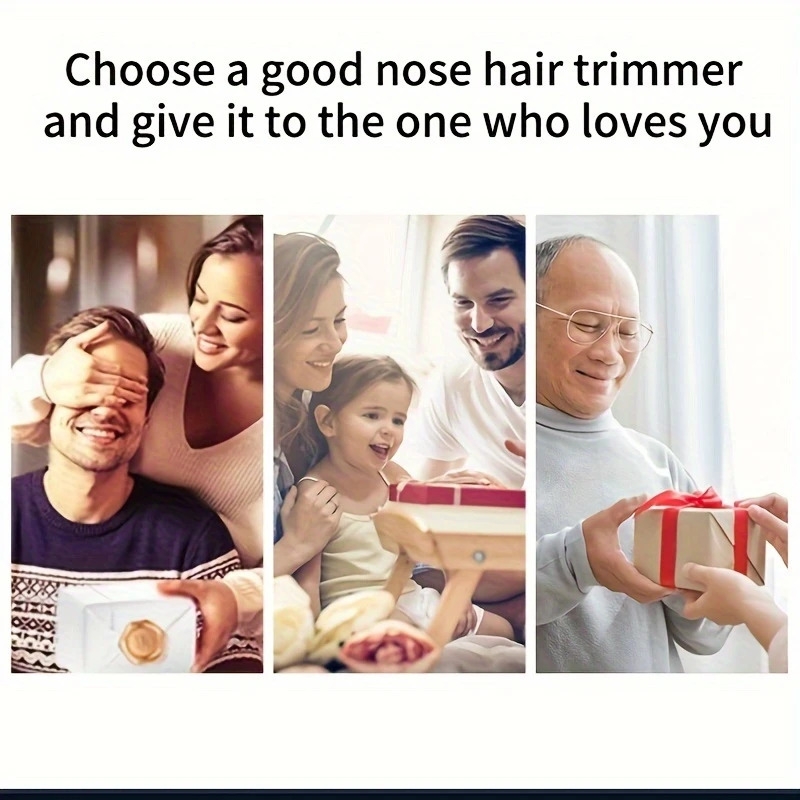 带有数位显示器的 usb 充电式鼻毛和耳毛修剪器 - 无痛、静音操作，适合男士和女士，不锈钢头，手提式，无线充电，鼻毛去除 详情 7