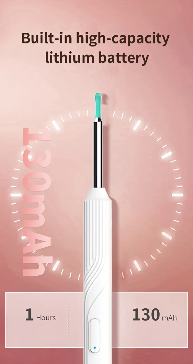 ear wax removal ear cleaning kit with 1080p camera ear cleaner with camera and light ear camera wax removal with 6 ear spoons ear wax cleaner for ios android details 7