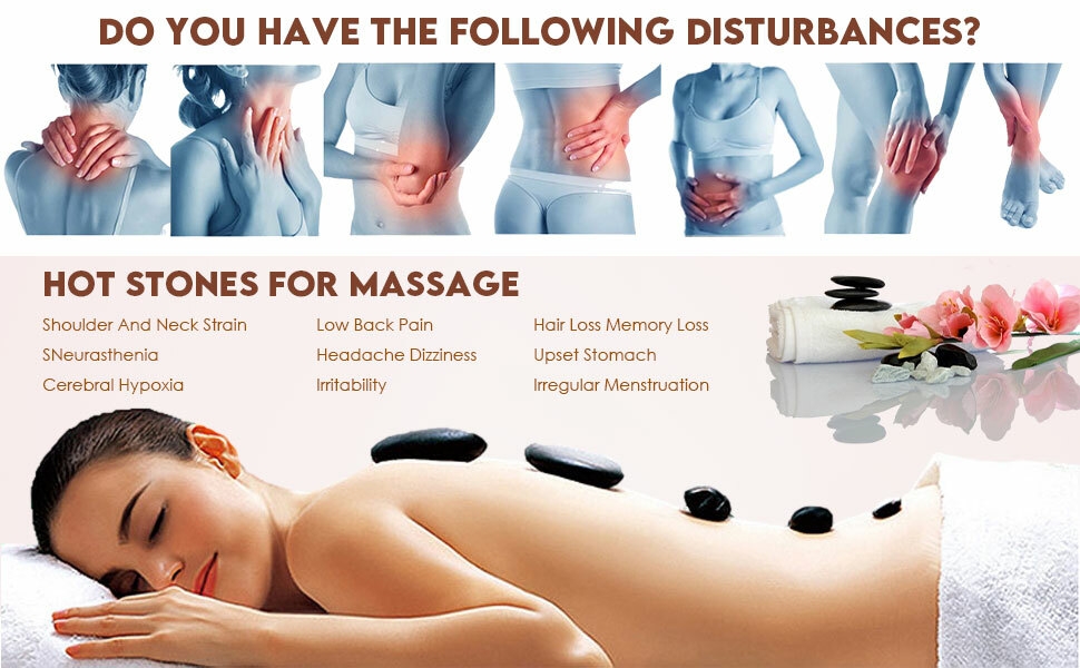 Ensemble de massage Hot Stones