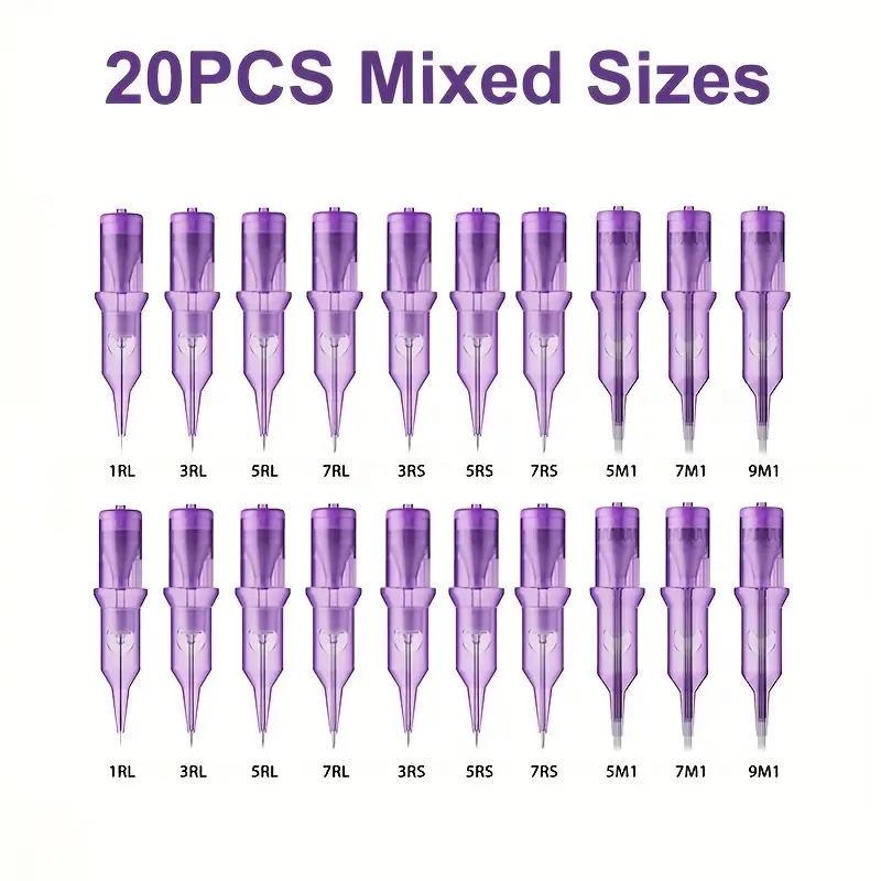 tattoo cartridge needles mixed size tattoo needles standard for tattoo artists and beginners mixed 20pcs 10