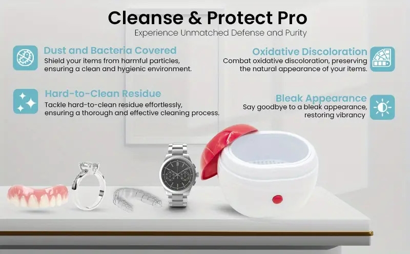 automatic denture cleaning case portable retainer cleaner case denture case with filter effortlessly clean and protect dentures braces and retainers the most thoughtful gift for parents details 0