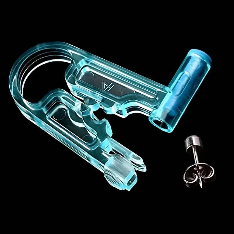 ear piercing kit disposable self ear piercing gun safety ear piercings gun kit tool with built in 4mm ear studs details 2