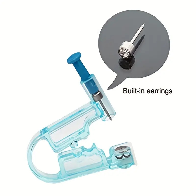 ear piercing kit disposable self ear piercing gun safety ear piercings gun kit tool with built in 4mm ear studs details 7