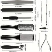 26 in 1 professional pedicure tools set stainless steel foot care kit foot rasp dead skin remover pedicure kit for men women travel 0 62lb details 5