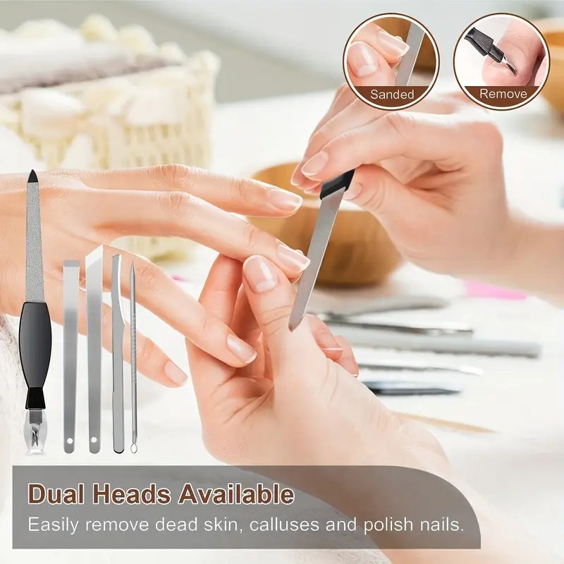 26 in 1 professional pedicure tools set stainless steel foot care kit foot rasp dead skin remover pedicure kit for men women travel 0 62lb details 4