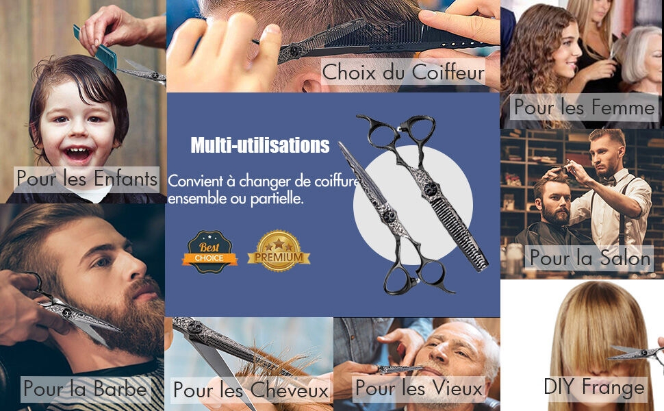 Ciseaux Coiffure Professionnel Ciseaux Coiffure Débutant Ciseaux Cheveux Noir Taille 6 Striping Damas Imprimé pouces ATS314 Acier Inoxydable Japonais pour Coiffeur Etudiant Bébé Femme Homme : Amazon.fr: Beauté et Parfum